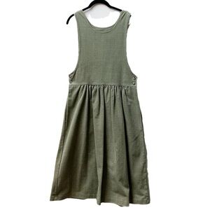 Green Pinafore Heavyweight Dress